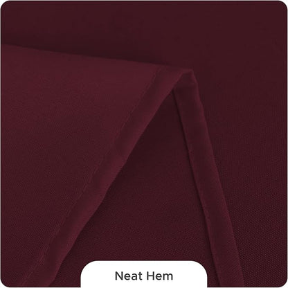 Fitable 8 Pack Rectangle Tablecloths: Stain Resistant Wrinkle Free Fabric Table Clothes, Washable Reusable Polyester Table Covers for Wedding Party Birthday Banquet Reception(Burgundy, 60x102 Inch)