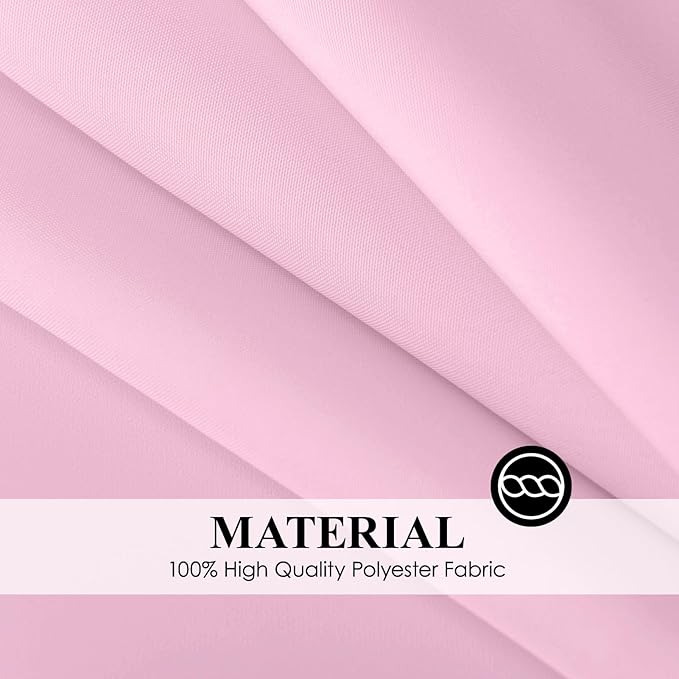 Rectangle Tablecloths 90x132 Inch 6 Pack Pink Tablecloth for 6ft Washable Decorative Linen Polyester Table Cloths for 8ft Dining Table Banquets Buffet Parties and Wedding