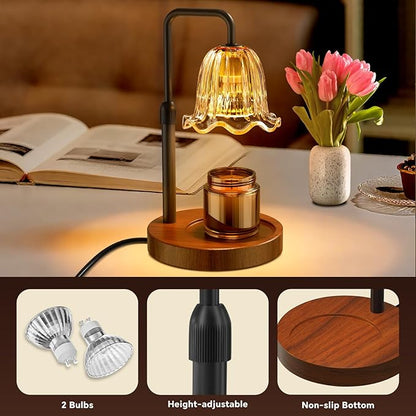 WarmEmbrace Candle Warmer Lamp with Timer Dimmer, Electric Candles Warmer Lamps for New Home Room Decor, Birthday Gifts for Women, Height-Adjustable Wax Melting Warmer Lamp for Jar Scented Candles