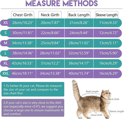 Sticky Cat Clothes Stretchy, Sphynx Hairless Sweater & Pajamas for Cats only, Soft Cat Onesie for Cats After Surgery Female Male & Hair Loss Prevention, Purple L