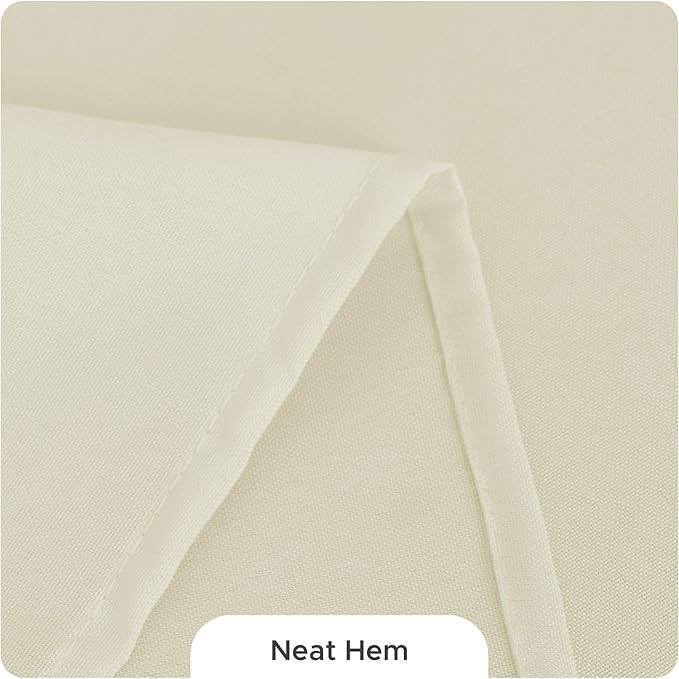 Fitable 10 Pack Rectangle Tablecloths: Stain Resistant Wrinkle Free Fabric Table Clothes, Washable Reusable Polyester Table Covers for Wedding Party Birthday Banquet Reception(Ivory, 70x120 Inch)