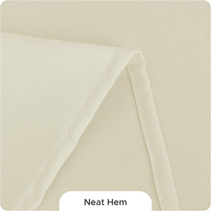 Fitable 8 Pack Round Tablecloths: Stain Resistant Wrinkle Free Circle Table Clothes, Washable Reusable Polyester Table Covers for Wedding Party Birthday Banquet Reception(Ivory, 70 Inch)