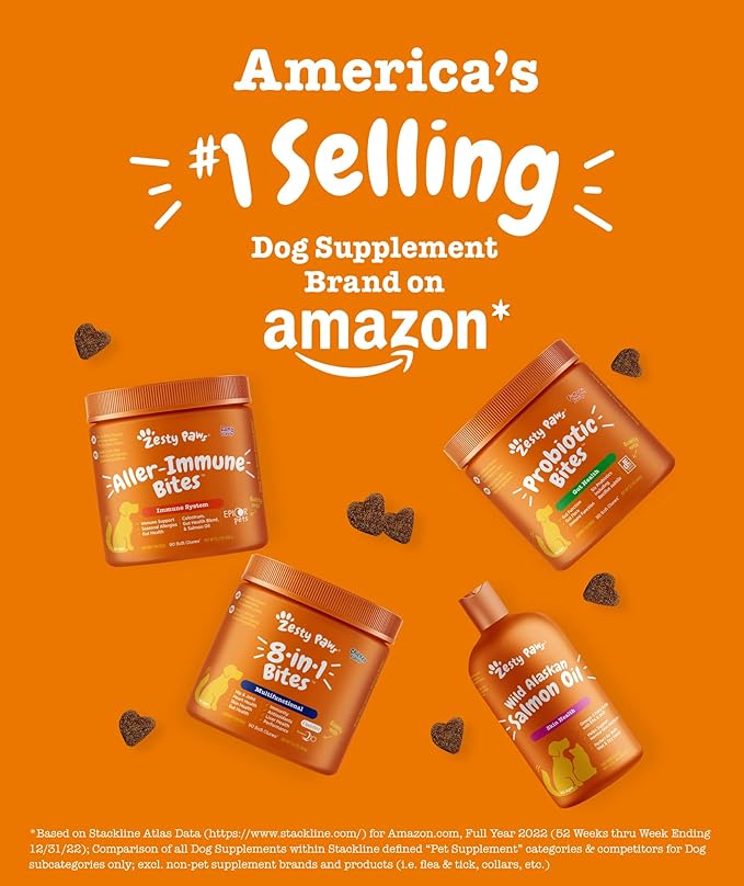 Zesty Paws Scoot Away Soft Chews - Healthy Bowel Function with Bromelain, Vita Fiber for Dogs, & Dandelion Root for Dog Digestive Support and Gut Health - 90 Soft Chews