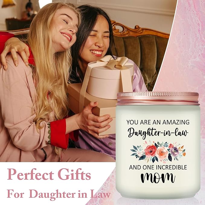 Daughter in Law Gifts Ideas - Birthday Mothers Day Christmas Gifts for Daughter in Law - Lavender Scented Candle