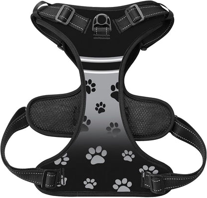 Custom Las Vegas Dog Harness with Reflective Stripes Personalized Name and Number Dog Vest Harness with Pet Traction Rope for Small Medium Large Dog