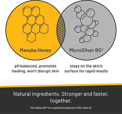 Absorbine Silver Honey Hot Spot & Wound Care Ointment 2oz Tube, Manuka Honey & MicroSilver BG, Medicated for Dogs, Cats, Small Animals