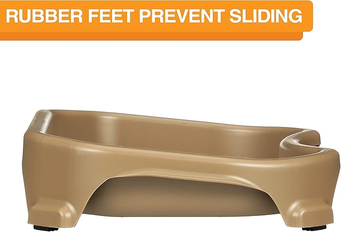 Neater Pet Brands Large Capacity Cat Bowls, Water Bowl for Cats, Reptiles, Chickens, Birds, & Small Animals, Cat Food Bowl (6 Cups), Indoor or Outdoor Water Trough & Feeder, Champagne