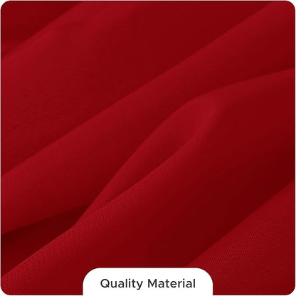 Fitable 8 Pack Rectangle Tablecloths: Stain Resistant Wrinkle Free Table Clothes, Washable Reusable Polyester Table Covers for Wedding Christmas Party Birthday Banquet Reception(Red, 60x102 Inch)