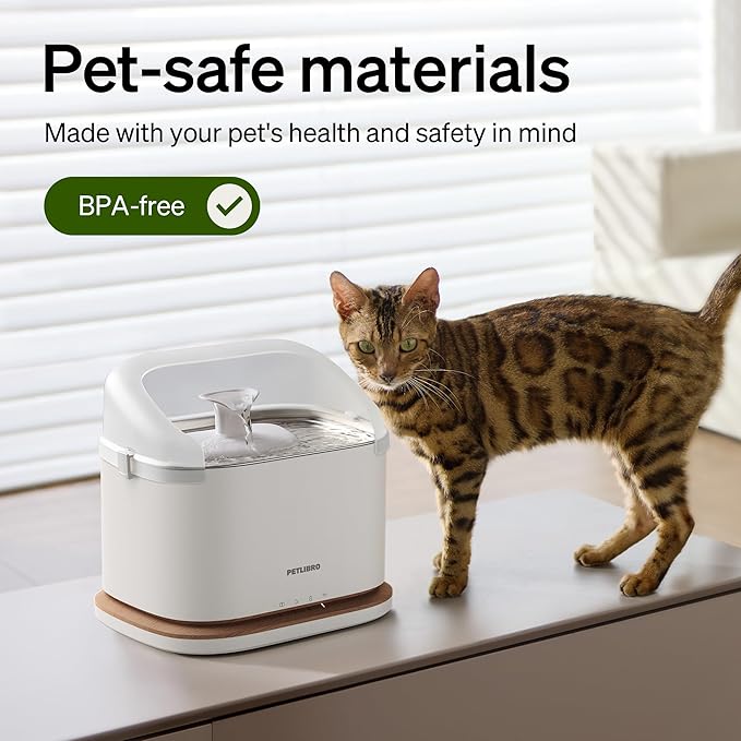 PETLIBRO Splash Shield for 3L Dockstream 2 Cat Water Fountain PLWF106 PLWF116 and PLWF305 Prevent Water Spills, Large top Radius, Easy to Remove & Clean