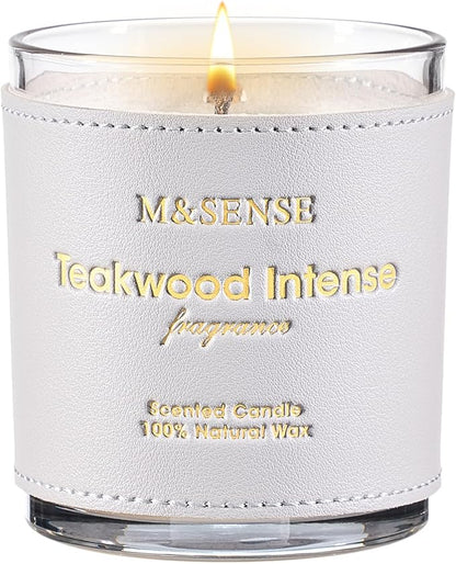 M&SENSE Mint Lavender Scented Soy Candles - Vegan, Heavy Scented, No Toxin Relaxing Candles for Stress Relief, 10oz 42-Hour Burn Time, Housewarming Gift for Women Man