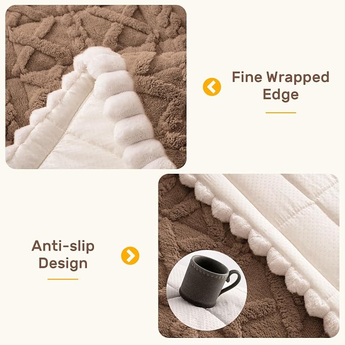 Couch Cover for Dogs, Washable Non Slip Sofa Covers for 2 Cushion Couch Pet Friendly Fuzzy Sofa Protector&Bed Mat for Pets (27.6"x59.06" Coffee)