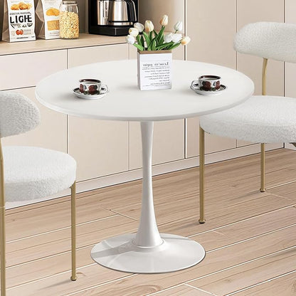 SoarFlash Kitchen Table and Chairs for 2, 24" Dining Table Set for 2 with Velvet Upholstered Chairs, 3 Piece Round Kitchen Table Set, Dining Room Table Set for Small Space, Apartment