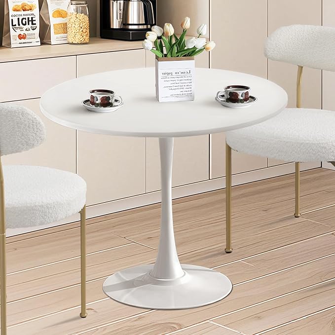 SoarFlash Kitchen Table and Chairs for 2, 24" Dining Table Set for 2 with Velvet Upholstered Chairs, 3 Piece Round Kitchen Table Set, Dining Room Table Set for Small Space, Apartment