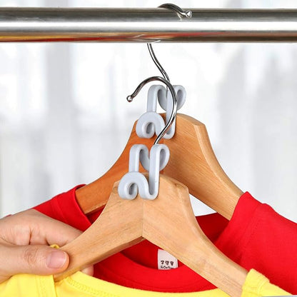 Mlici Clothes Hanger Connector for Clothes Organizing, 60 Pack Space Saving Hanger Extender Hooks for Home Closet Organizer, Grey