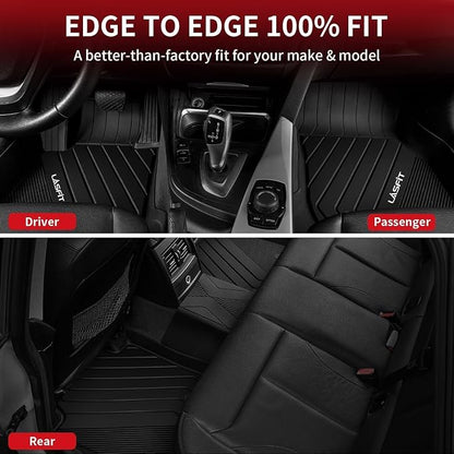 LASFIT 2018-2024 BMW X3 Floor Mats & Trunk Mat, Custom Fit TPE All Weather Car Liners Full Set for x3 30i/M/M40i/M Competition Accessories, Waterproof & Anti-Slip (Don't Fit X3 30e)