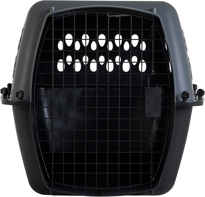 Petmate Pet Porter Dog Kennel 26", Dark Gray & Black, for Pets 20-25lbs, Made in USA