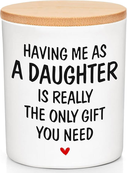 Gifts for Mom from Daughter - Mothers Day Gifts for Mom, Wife, Women - Moms Birthday Gift Ideas, Cool Birthday Gift for Moms - Funny Mothers Day Candle, mom Candle Funny from Daughter 10 oz