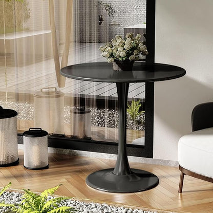 SoarFlash Kitchen Table and Chairs for 2, 24" Dining Table Set for 2 with Velvet Upholstered Chairs, 3 Piece Round Kitchen Table Set, Dining Room Table Set for Small Space, Apartment