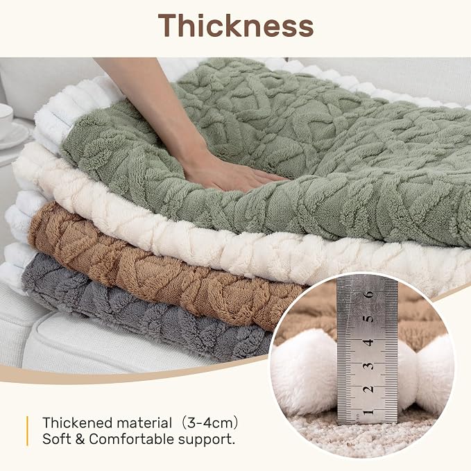 Couch Cover for Dogs, Washable Non Slip Sofa Covers for 4 Cushion Couch Pet Friendly Fuzzy Sofa Protector&Bed Mat for Pets (27.6"x94.49" Coffee)