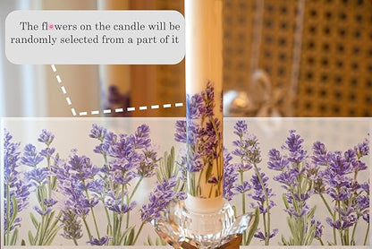 Flameless Taper Candles Flickering with Remote and Timer, 3D Moving Flame Taper Candle Battery Operated to 400 Hours, 9 Inch Window Candles, (Lilac)