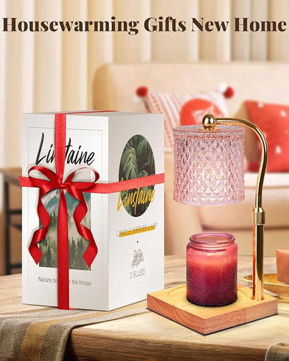 Candle Warmer Lamp with Timer Dimmer Adjustable Height, White Elephant Gifts for Women, House Warming New Home Decor Gifts for Mom, Electric Wax Warmer for Jar Candles, Pink