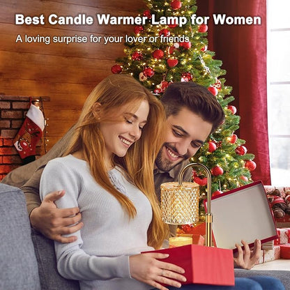 Candle Warmer Lamp with Timer, Candle Lamp with Dimmer, Wax Warmer Height Adjustable for Home Decor, Wax Melt Warmer for Scented Candles