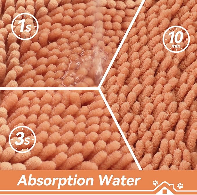 Bcoimo Super Absorbent Dog Door Mat, 36"*24" Anti Slip Mat for Muddy Paws, Pet Rugs for Dirty Paws Washable That Absorbs Moisture and Dirt, for Dog Cage and Pet Resting Carpet