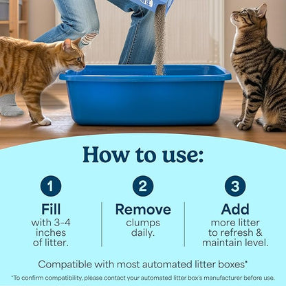 Fresh Step Advanced Extreme Multi Cat Clumping Litter with Febreze Freshness, Low Dust, Odor Control with Ammonia Block Tech, Compatible in Automatic Litter Boxes, 37 lbs. (2 x 18.5 lb)