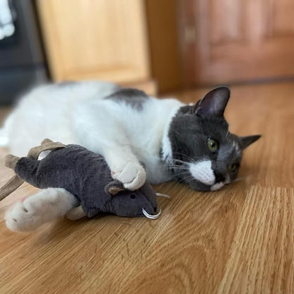 SPOT Big Mouse Bertha Cat Toy with Catnip – Lifelike Plush Mouse, Crinkle Sound, Large 7in Size, for Cuddling, Chasing, Playing – Assorted Colors