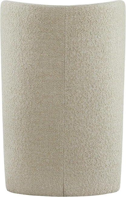 CHITA Upholstered Rolling Dining Chair on Casters Set of 2, FSC Certified Modern Fabric Dining Chair with Casters, Boucle Dining Chairs for Reading Room Waiting Room Kitchen Dining Room, Oatmeal