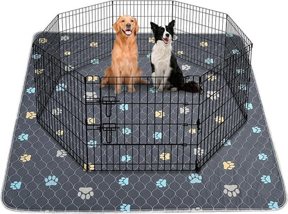 Aitmexcn Washable Puppy Dog Pee Pad, 100% Waterproof Whelping Training Mat for Puppy/Senior Dog, Fast Drying Reusable Puppy Pads for Indoor, Outdoor and Car Travel- 72'' x 72''- 1PC