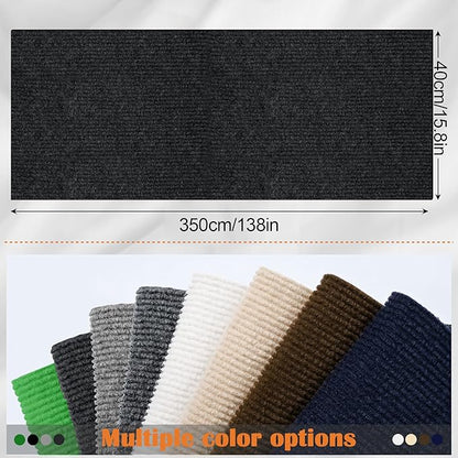 Cat Scratch Furniture Protector - 138" x 15.8" Trimmable Self-Adhesive Cats Claws Scratch Pads, DIY Cat Climbing Couch Protector for Scratch Post Cat Tree Replacement Indoor (Black)