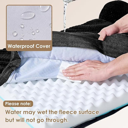 EHEYCIGA Large Dog Bed Memory Foam for Crate, Orthopedic Dog Bed Large Size Dogs with Washable Removable Cover, Waterproof Pet Sofa Couch with Nonskid Bottom, 35x22x6, Black | Small Dog Sofa with Washable Removable Cover, Waterproof Pet Couch for Crate...