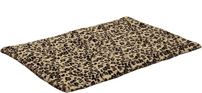 Furhaven ThermaNAP Self-Warming Cat Bed for Indoor Cats & Large/Medium Dogs, Washable & Reflects Body Heat - Quilted Faux Fur Reflective Bed Mat - Leopard, Large