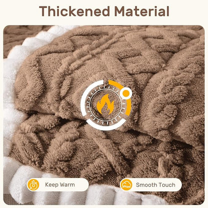 Couch Cover for Dogs, Washable Non Slip Sofa Covers for 4 Cushion Couch Pet Friendly Fuzzy Sofa Protector&Bed Mat for Pets (27.6"x94.49" Coffee)
