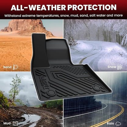 LASFIT Full Set Floor Mats Fit for BMW X7 2019-2025 2026 (7-Seater Only, Not Fit 6-Seater) M50i M60i xDrive40i xDrive50i, All Weather TPE Custom Fit 1st&2nd&3rd Row&Cargo Mat&Seatback Car Mats, Black