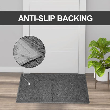 Cat Litter Mat, Litter Trapping Mat Soft on Kitty Paws, 47" x 35" Kitten Litter Box Mat for Cleaner Floors, Waterproof, Easy Clean, Durable XL Large Size Cat Litter Pad for Kitten.
