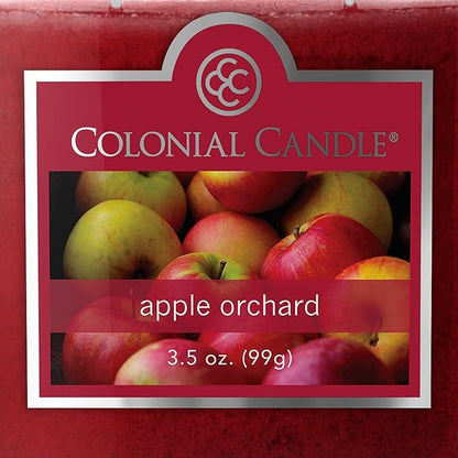 Colonial Candle Apple Orchard Scented Jar Candle, 2 Wick, 3.5 oz, Mottled Wax Candle (Pack of 2)