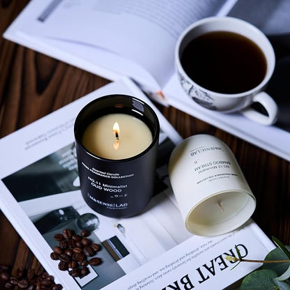 M&SENSE Natural Soy Candle| Bamboo Stream | 8.82 oz, 50H Burn | Minimalist Christmas Scented Candle for Relaxation, Gifting, Home Décor | for Bedroom, Office, Party Medium