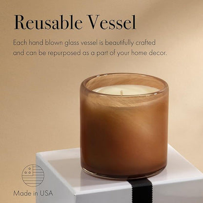 LAFCO New York Classic Candle, Retreat - 6.5 oz - 50-Hour Burn Time - Reusable, Hand Blown Glass Vessel - Made in The USA