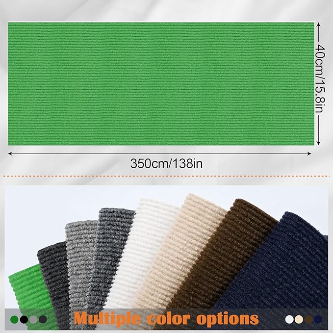 Cat Scratch Furniture Protector - 138" x 15.8" Trimmable Self-Adhesive Cats Claws Scratch Pads, DIY Cat Climbing Couch Protector for Scratch Post Cat Tree Replacement Indoor (Green)