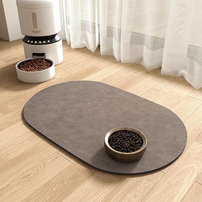 Absorbent Dog Water Mat for Food and Bowl - Quick Dry Pet Feeding Mat, No Stains, Accessories for Messy Drinkers