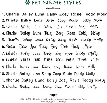 Ultra Joys Cat ID Tag Personalized Pet Tags, Durable Stainless Steel Small Pet Mini Dog Cat Tag Lightweight -Round Tag in Gold