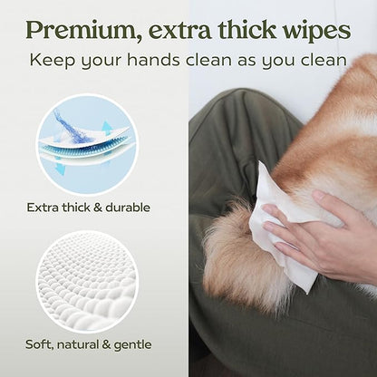 Pawfume Dog Wipes 2 x 100 Count, Pet Wipes – Hypoallergenic & Gentle Dog Wipes for Eyes, Face, Butt, and Paws – Cleaning & Deodorizing, Grooming Tear Stain Wipes for Puppy, Adult Dogs & Cats