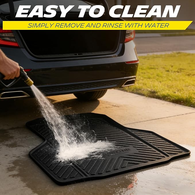Michelin Vehicle Mat, All-Weather TPE Custom Fit Liner for Tesla Model Y 5 Seat Standard Trunk Mats 2025-2027 (3 Piece), Not Fit Premium or Performance, Premier