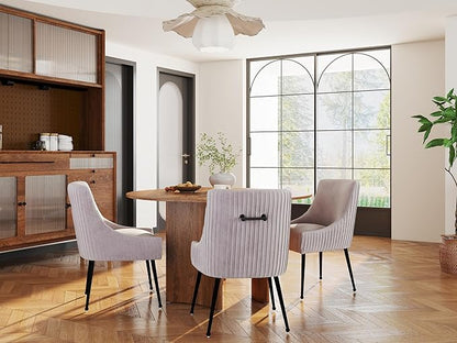 Velvet Dining Chairs Set of 6,Gray Upholstered Living Room Chairs with Black Metal Legs, Modern Tufted Accent Chairs for Living Room, Study Room, Kitchen