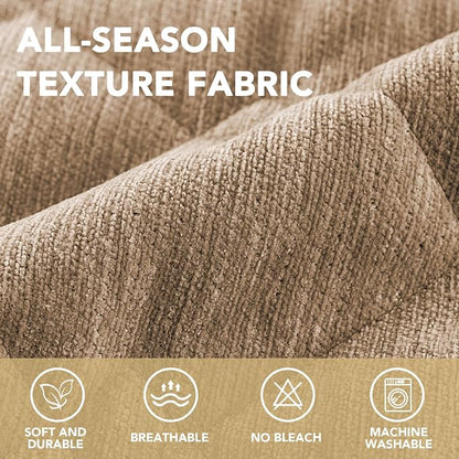 H.VERSAILTEX Chenille Couch Cover for Dogs Washable Soft Fuzzy Chair Covers Armchair Sectional Sofa Cover Thick Pet Couch Cover Protector Non-Slip Dog Bed Cover(Khaki, 28" x 34")