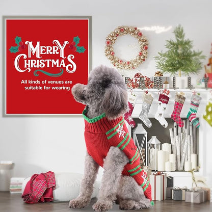 PETCARE Red Snowman Dog Sweater Christmas Dog Sweaters Vest Ugly Snow Xmas Puppy Costume Pet Holiday New Year Fall Winter Clothes for Small Medium Large Dogs Cats Pullover Sweaters Outfits,XX-Small
