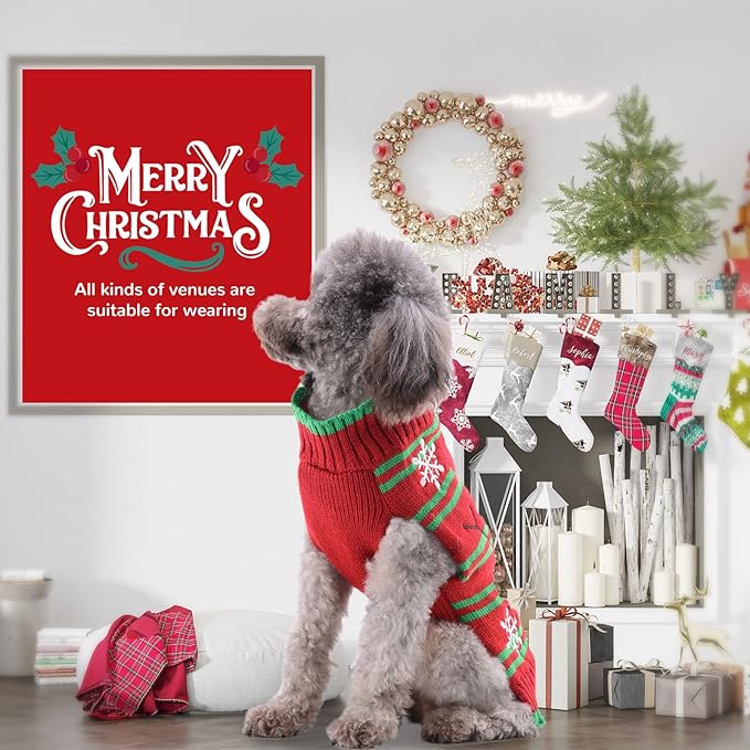 PETCARE Red Snowman Dog Sweater Christmas Dog Sweaters Vest Ugly Snow Xmas Puppy Costume Pet Holiday New Year Fall Winter Clothes for Small Medium Large Dogs Cats Pullover Sweaters Outfits,XX-Large