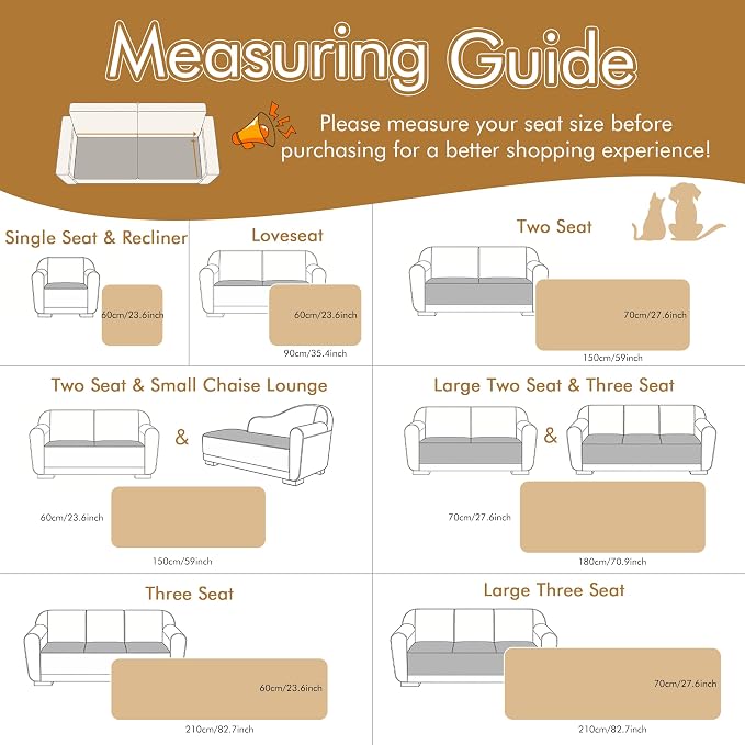 Couch Cover for Sofa, Sectional Couch Cover for Dogs, Sofa Cover Washable, Cushion Cover Blanket Pad Bed Mat for Pets, Fleece Furniture Protector, Brown, 27.6x82.7in